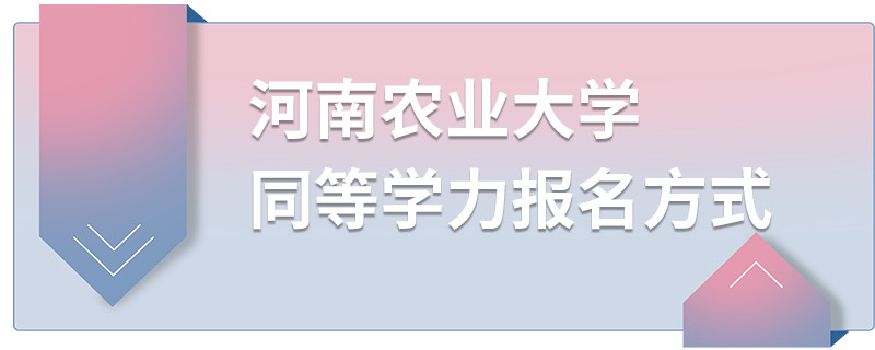 河南農業大學同等學力報名方式