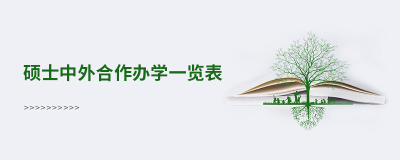 碩士中外合作辦學一覽表