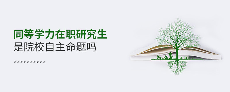 同等學力在職研究生是院校自主命題嗎