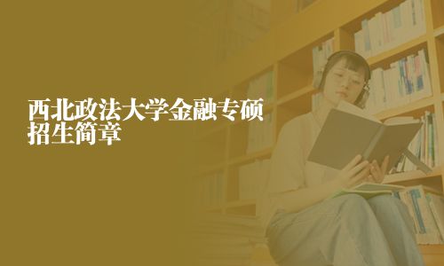 西北政法大學金融專碩招生簡章