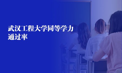 武漢工程大學同等學力通過率