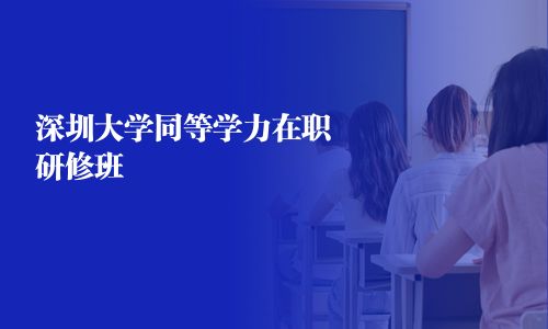 深圳大學同等學力在職研修班
