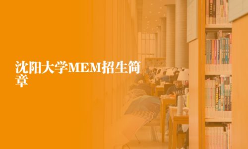 沈陽大學MEM招生簡章