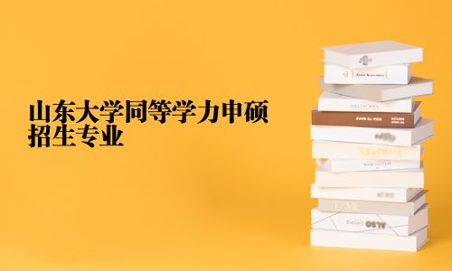 山東大學同等學力申碩招生專業