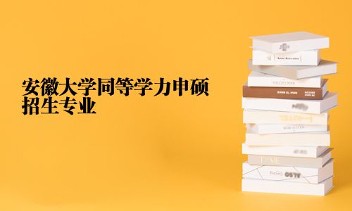 安徽大學(xué)同等學(xué)力申碩招生專業(yè)
