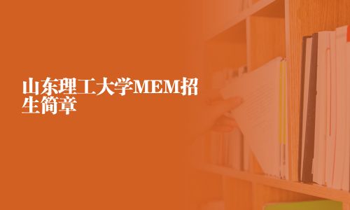 山東理工大學MEM招生簡章