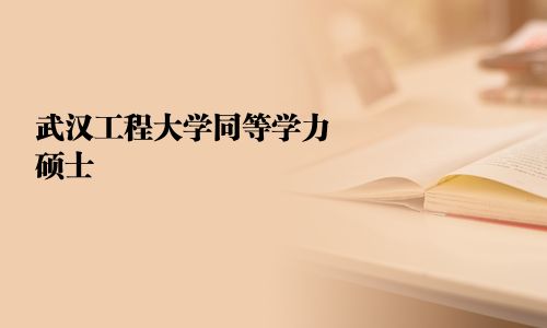 武漢工程大學同等學力碩士