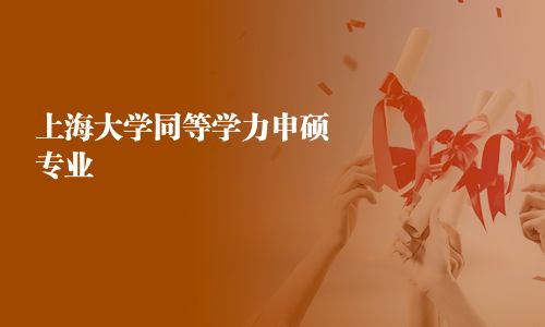 上海大學同等學力申碩專業