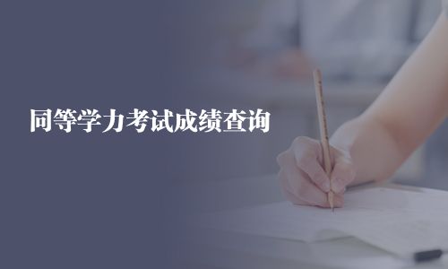 同等學(xué)力考試成績查詢