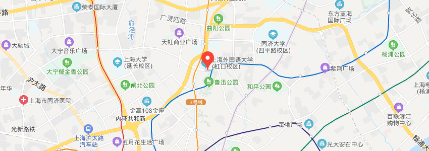 上海外國語大學學校地圖 上海外國語大學學校地圖