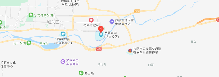 西藏大學學校地圖 西藏大學學校地圖