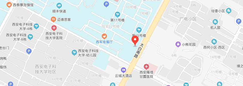 西安電子科技大學學校地圖 西安電子科技大學學校地圖