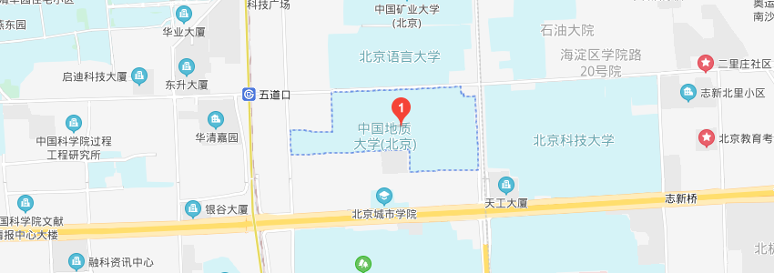 中國地質大學(北京)學校地圖 中國地質大學(北京)學校地圖