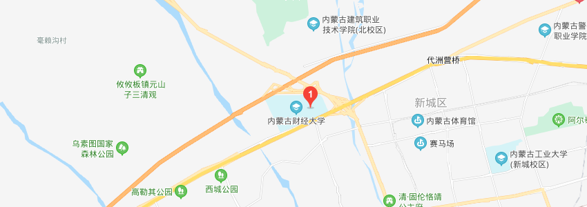 內(nèi)蒙古財(cái)經(jīng)大學(xué)學(xué)校地圖