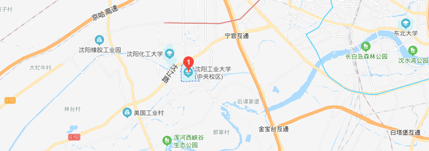 沈陽工業(yè)大學(xué)學(xué)校地圖