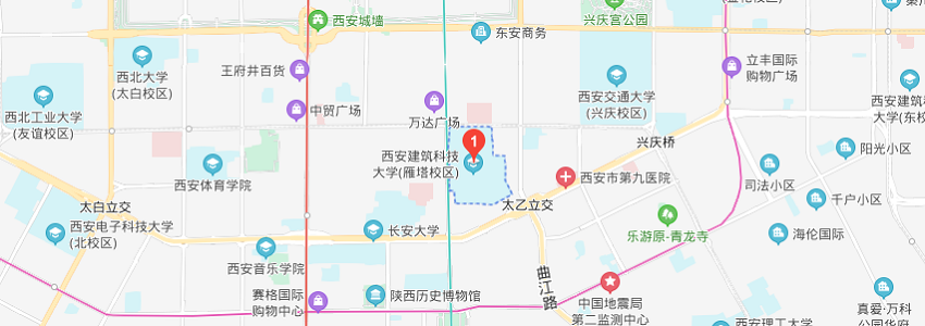 西安建筑科技大學(xué)學(xué)校地圖