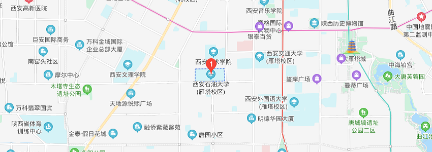 西安石油大學學校地圖 西安石油大學學校地圖