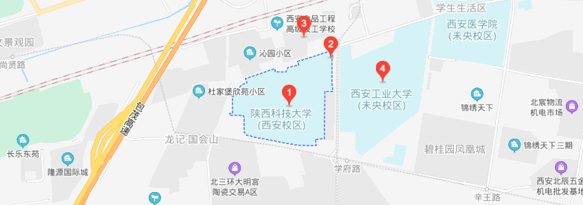 陜西科技大學學校地圖 陜西科技大學學校地圖