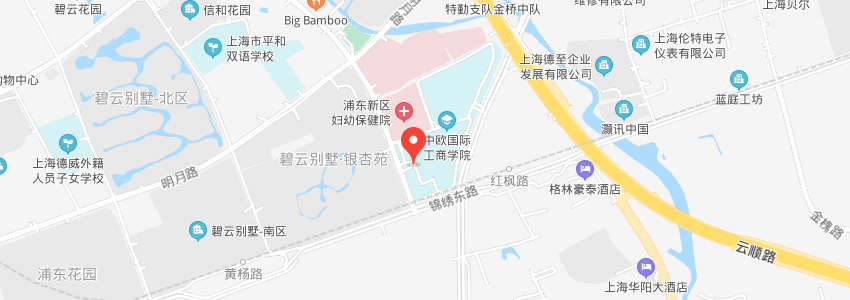 中歐國際工商學院學校地圖