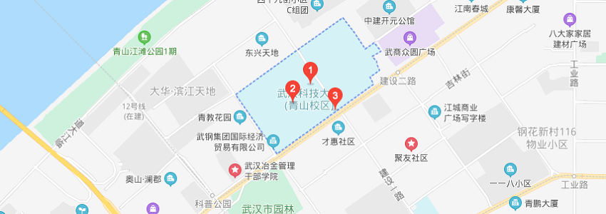 武漢科技大學學校地圖 武漢科技大學學校地圖