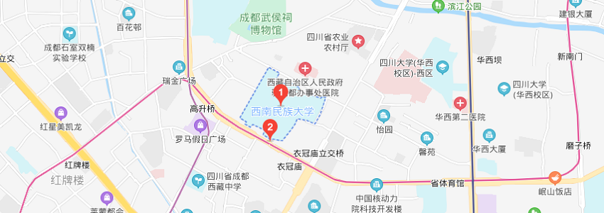 西南民族大學學校地圖 西南民族大學學校地圖