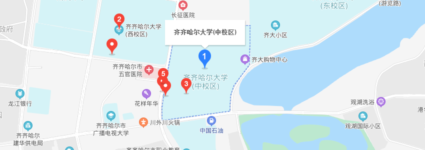 齊齊哈爾大學學校地圖