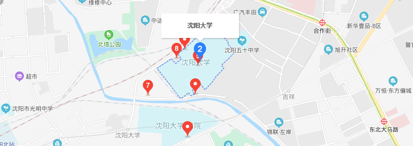沈陽大學學校地圖