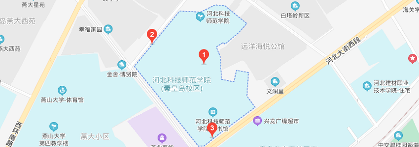 河北科技師范學院學校地圖 河北科技師范學院學校地圖