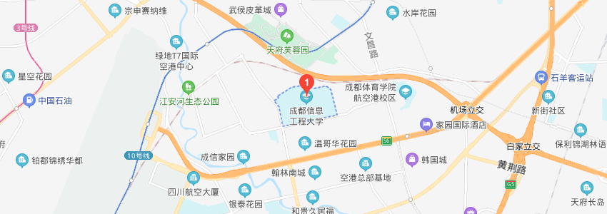 成都信息工程大學學校地圖