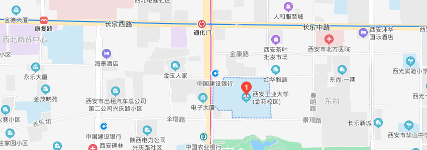 西安工業大學學校地圖