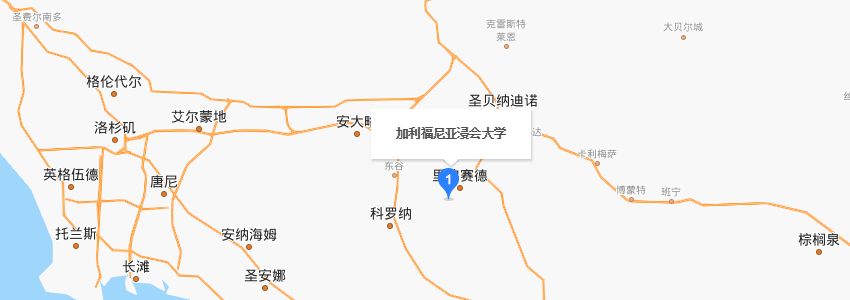 美國加州浸會大學學校地圖