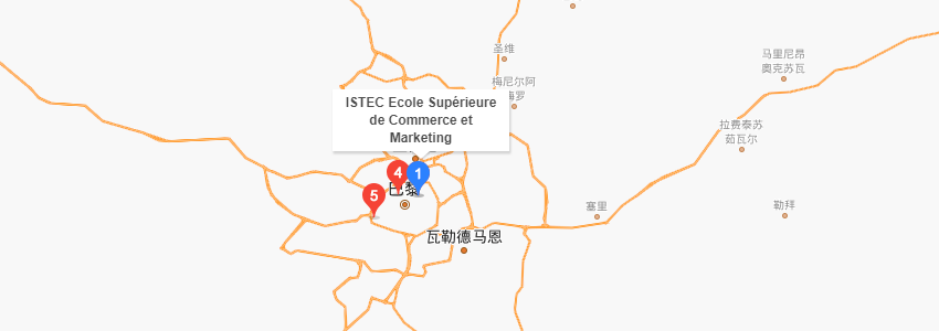 法國高等科學(xué)技術(shù)與經(jīng)濟(jì)(ISTEC)商業(yè)學(xué)院學(xué)校地圖 法國高等科學(xué)技術(shù)與經(jīng)濟(jì)(ISTEC)商業(yè)學(xué)院學(xué)校地圖