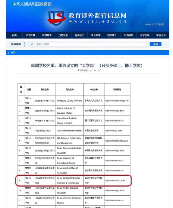 首科大 | 中韓教育部雙認證大學！