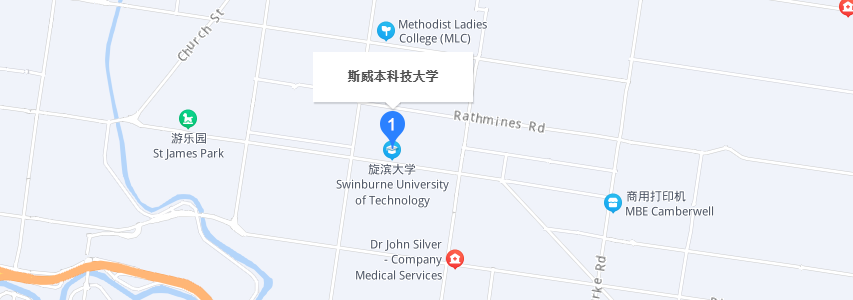 澳洲斯威本科技大學(xué)學(xué)校地圖