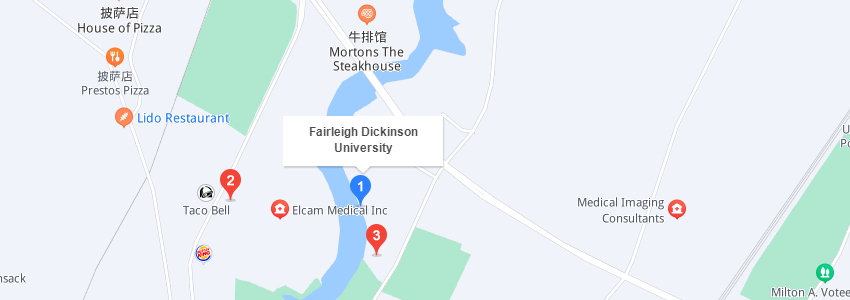美國菲爾萊狄更斯大學學校地圖 美國菲爾萊狄更斯大學學校地圖