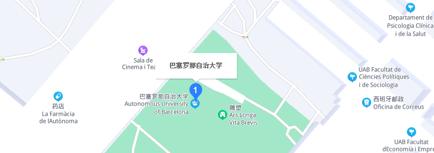 西班牙巴塞羅那自治大學學校地圖 西班牙巴塞羅那自治大學學校地圖