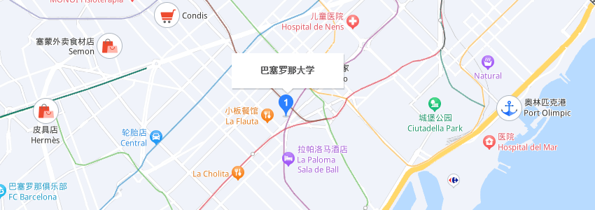 西班牙巴塞羅那大學學校地圖