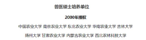 獸醫碩士培養單位 獸醫碩士培養單位